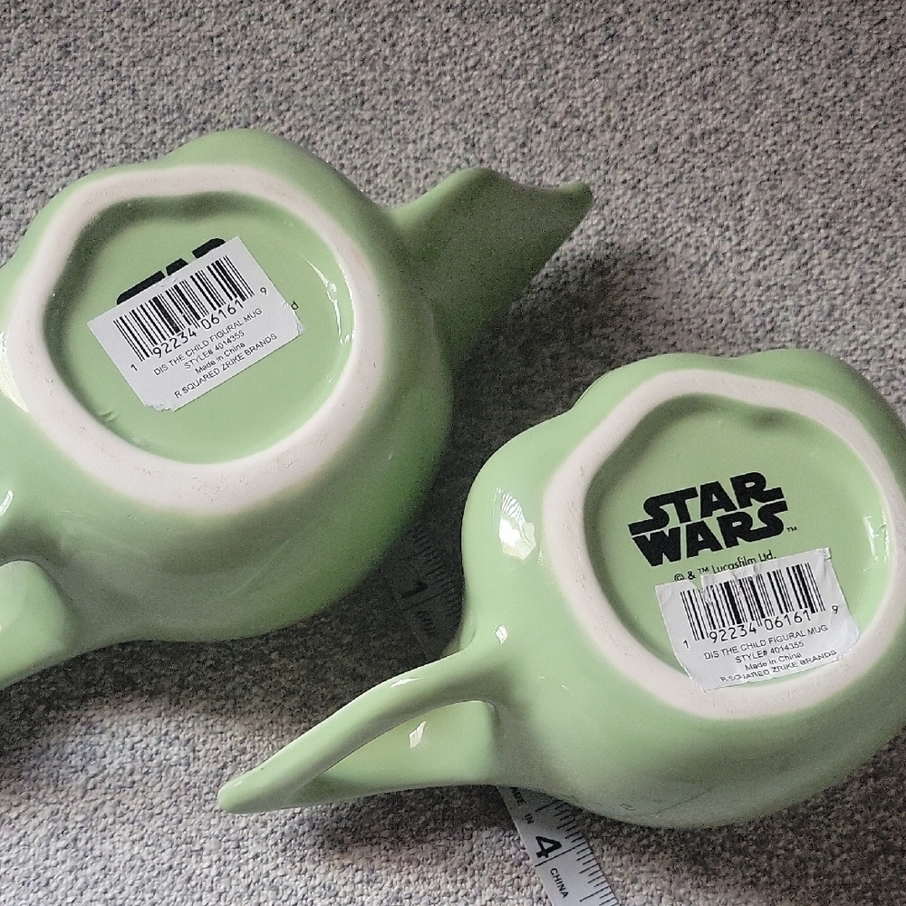 Disney STAR WARS GROGU Green Ceramic Baby Alien Mugs Set of 2 - Picture 4 of 6